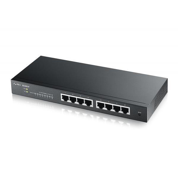 Zyxel GS1900-8 Gestito L2 Gigabit Ethernet [10/100/1000] Nero (GS1900-8 GS1900-8-EU0101F)