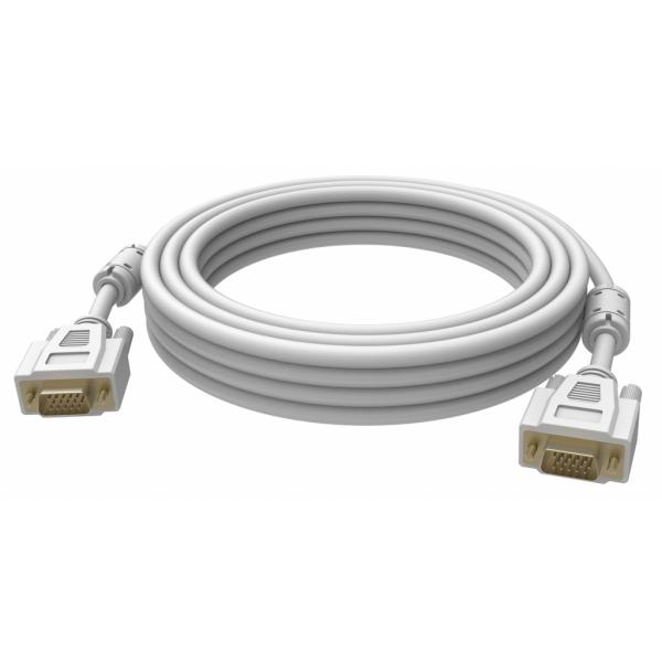 Vision 2x VGA 15-pin D-Sub, 3m cavo VGA VGA [D-Sub] Bianco (3 m VGA cable - gold plated connectors - ferrite cores both ends - VGA [m] to VGA [m] - outer diameter 8.0 mm - 28 awg - white)