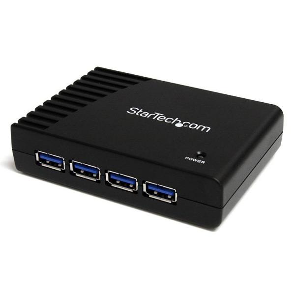 StarTech.com Hub a 4 porte USB 3.0 SuperSpeed, colore nero (4 PORT BLACK SUPERSPEED USB 3.0 - HUB)