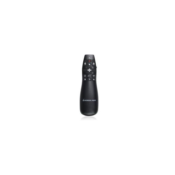 iogear GME430R puntatore wireless RF Nero (Red Point Pro 2.4GHz - Gyroscopic Presentation - Mouse with Laser Pointer - Warranty: 36M)