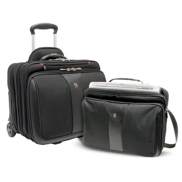 Wenger/SwissGear 600662 borsa per laptop 43,2 cm [17] Custodia trolley Nero (Wenger Patriot Roller 2 Piece Travel Set)