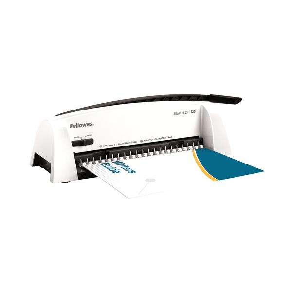 Fellowes Starlet 2+ raccoglitore ad anelli Grigio, Bianco (Starlet2+ A4 Manual Comb Binder)