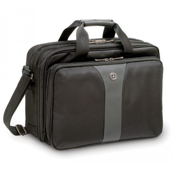 Wenger/SwissGear Legacy 16 40,6 cm [16] Valigetta ventiquattrore Nero, Grigio (Wenger Legacy 16 Double Laptop Case)