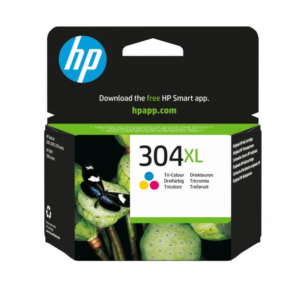 HP Cartuccia inchiostro originale tricromia 304XL (OEM HP 304XL High Capacity Tri-Colour Ink Cartridge N9K07AE)