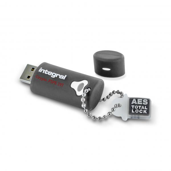 Integral INFD64GCRY3.0197 unità flash USB 64 GB USB tipo A 3.2 Gen 1 [3.1 Gen 1] Grigio (64GB HARDWARE ENCRYPTED USB 3.0 DRIVE SECURE PASSWORD 256 AES FIPS 197 CRYPTO INTEGRAL)
