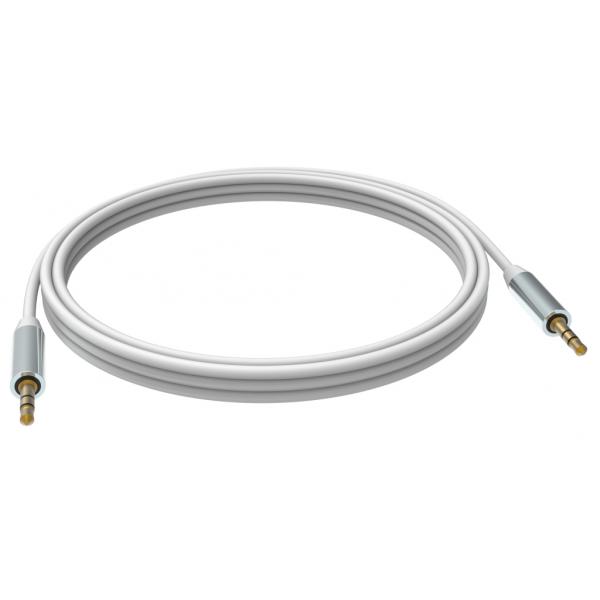 Vision TC 10M3.5MMP cavo audio 10 m 3.5mm Bianco (10 m 3.5mm Minijack cable - gold plated connectors - double-insulated with aluminium foil - tinned copper spiral shielding - mini jack [m] to mini ja
