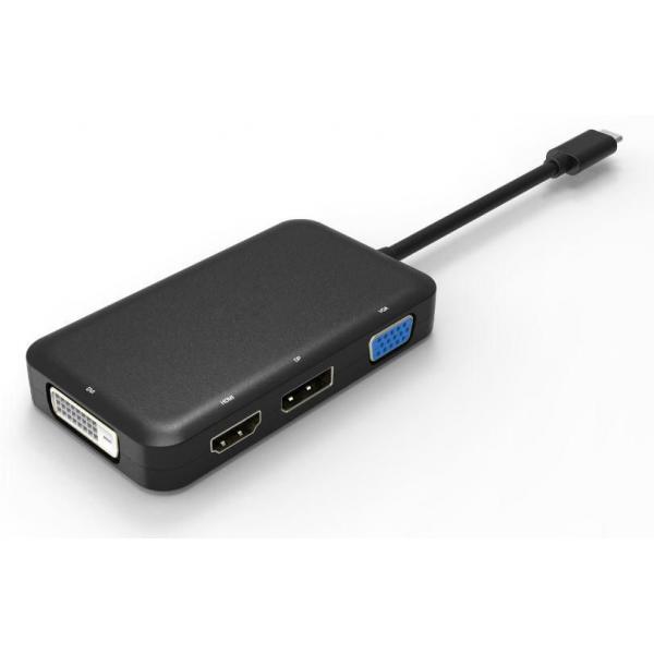Microconnect USB3.1CCOM10 adattatore grafico USB 3840 x 2160 Pixel Nero (USB-C to DP / HDMI v1.4 / - DVI-D 24+1 / VGA, Black - Supports 3840x2160P/ 60HZ - Warranty: 300M)