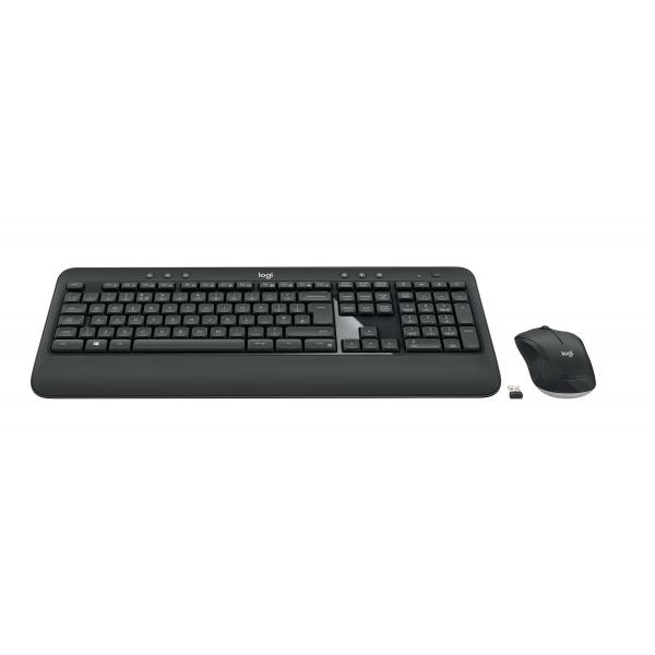 Logitech 920-008683 tastiera Mouse incluso Universale RF Wireless QWERTY Nordic Nero (Logitech MK540 Advanced - tastatur o)