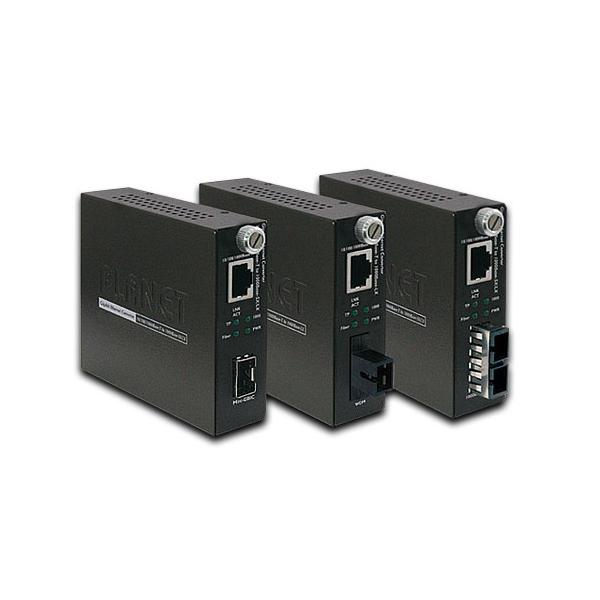 PLANET GST-805A convertitore multimediale di rete 2000 Mbit/s Nero (10/100/1000Base-T to Mini-GBIC - Smart Gigabit Converter - Warranty: 36M)