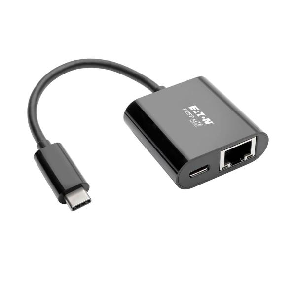 Tripp Lite U436-06N-GB-C scheda di interfaccia e adattatore (Usb-C To Gigabit Network - Adapter With Usb-C Pd - Charging - Thunderbolt 3, Black - Warranty: 12M)