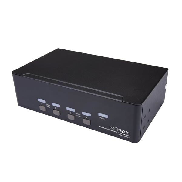 StarTech.com Switch KVM a 4 porte per Dual DisplayPort - 4k 60Hz (4 PORT KVM SWITCH - 4K60 - KVM SWITCH - 4K60 - 4 PORT)