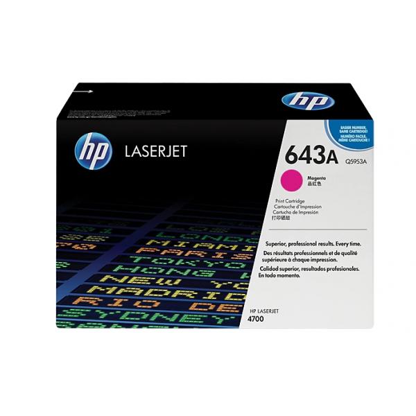 HP 643A cartuccia toner 1 pz Originale Magenta (Toner Magenta Color 4700 - Pages 10000 - Warranty: 3M)