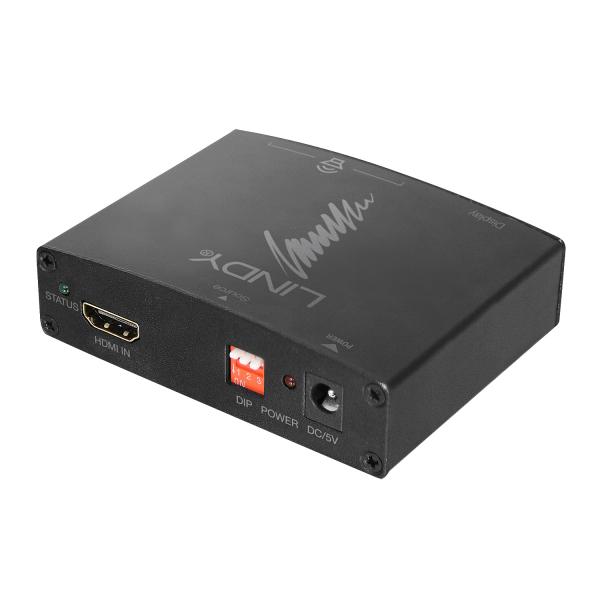 Lindy 38167 convertitore audio Nero (HDMI 4K AUDIO EXTRACTOR - DE-EMBEDDER)