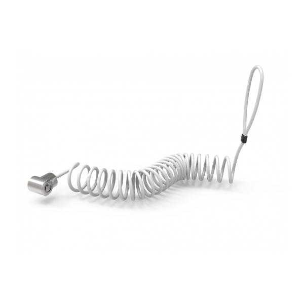 Compulocks CL15CUTL cavo di sicurezza Argento (UNIVERSAL TABLET LOCK WITH - KEYED COILED CABLE LOCK - BLACK)