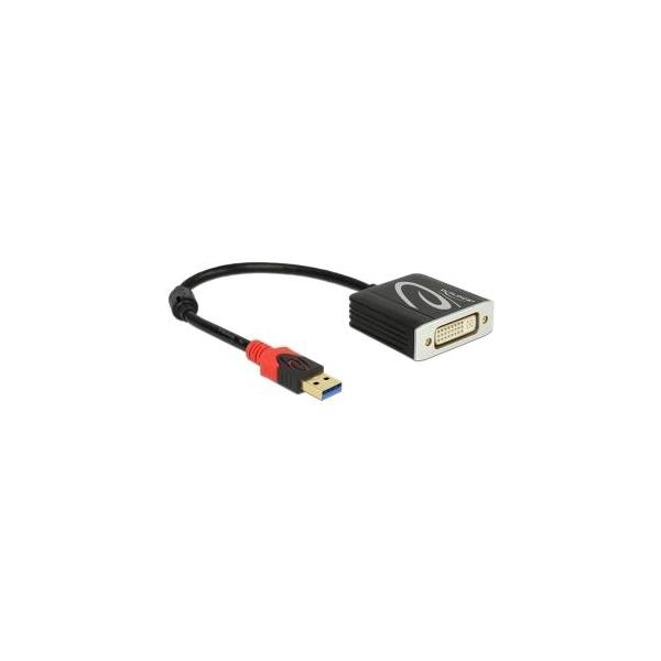 DeLOCK 62737 cavo e adattatore video 0,2 m DVI-I Nero (Delock - ekstern videoadapter - sort)