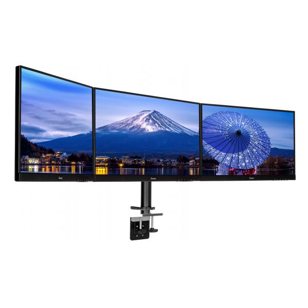 iiyama Desk Mount 68,6 cm [27] Scrivania Nero (iiyama DS1003C-B1 Triple Monitor Mount)