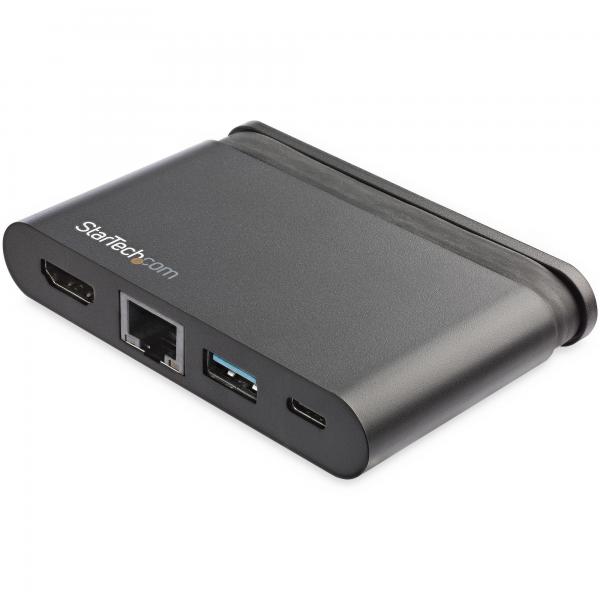StarTech.com Adattatore multiporta USB C - Dock portatile USB-C con HDMI 4K - Pass-Through PD 3.0 da 100 W, 1x USB-A, 1x USB-C, GbE - Docking station da viaggio per laptop Thunderbolt 3 e USB Type-C