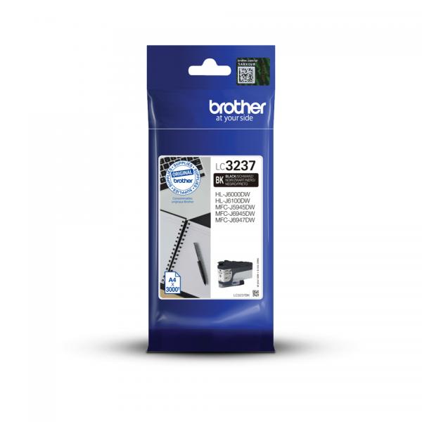 Brother LC3237BK cartuccia d'inchiostro 1 pz Originale Resa standard Nero (BROTHER LC3237BK BLACK INK MFCJ5945DW MFCJ6945DW)