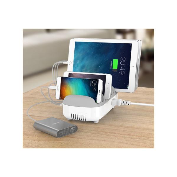 Compulocks 10PUSBDKS-EU organizzatore per stazioni di carica Libera installazione Bianco (10 PORT USB MULTIPLE TABLET - CHARGING STATION.EU)