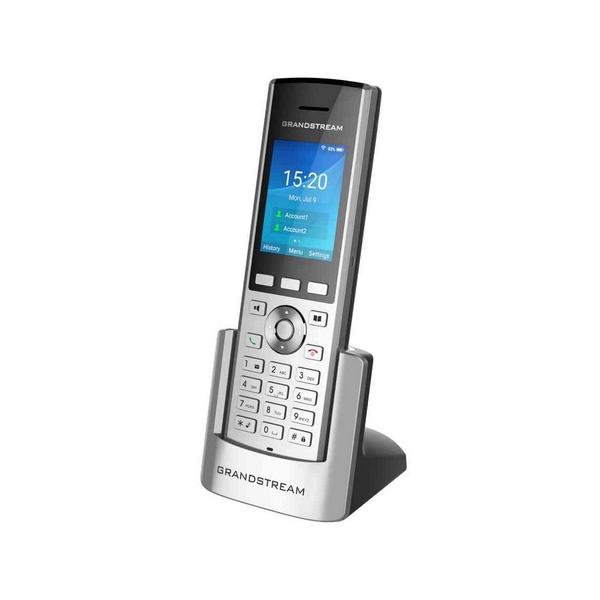 Grandstream Networks WP820 telefono IP Nero, Argento 2 linee LCD Wi-Fi (Grandstream WP820 - schnurloses VoIP-Telefon - mit Bluetooth-Schnittstelle)