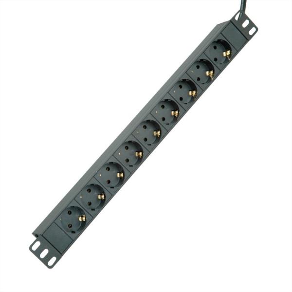 ROLINE 19.07.1621 prolunghe e multiple 2 m 9 presa[e] AC Interno Nero (19INSTECKDL. 9-F. SW 16A 2M - )