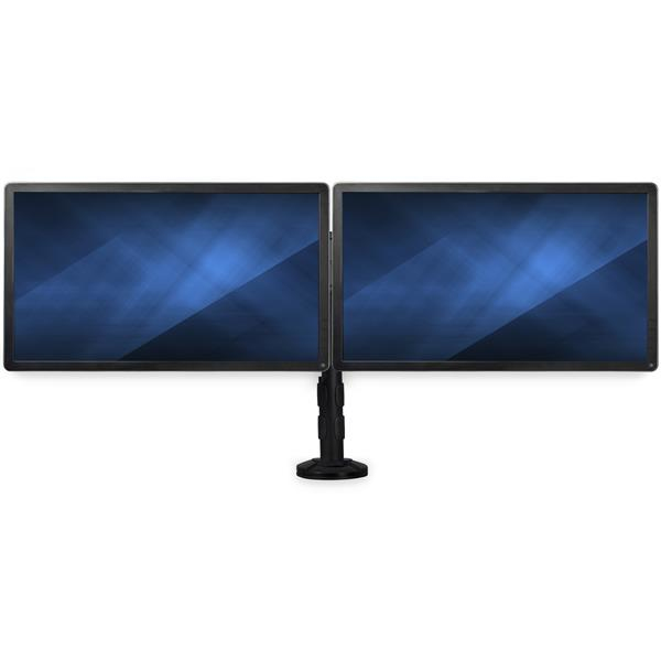 StarTech.com Braccio per Doppio Monitor da Scrivania - Barra Trasversale - Supporto con Morsetto (DUAL MONITOR MOUNT DESK CLAMP - ERGONOMIC VESA MOUNT STAND)