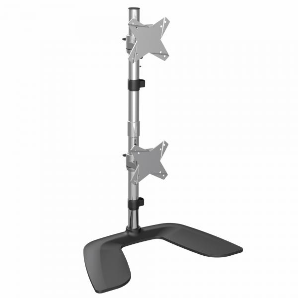 StarTech.com Supporto Verticale per 2 Monitor - Alluminio (VERTICAL DUAL MONITOR STAND - ERGONOMIC VESA MOUNT STAND)