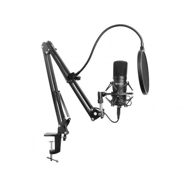 Sandberg Streamer USB Microphone Kit (Streamer USB Microphone Kit - Streamer USB Microphone Kit, - Studio microphone, -27 dB, 30 - 16000 Hz, 24 bit, 96 kHz, Unidirectional - Warranty: 60M)