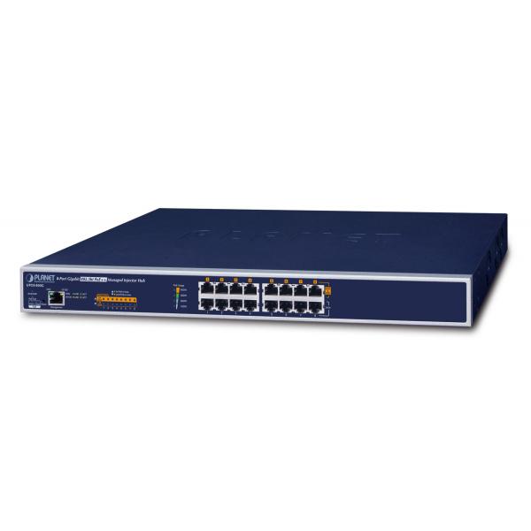 PLANET UPOE-800G switch di rete Gestito Gigabit Ethernet [10/100/1000] Supporto Power over Ethernet [PoE] Blu (8-Port Gigabit 60W Ultra - PoE Managed Injector Hub - 400W - Warranty: 36M)