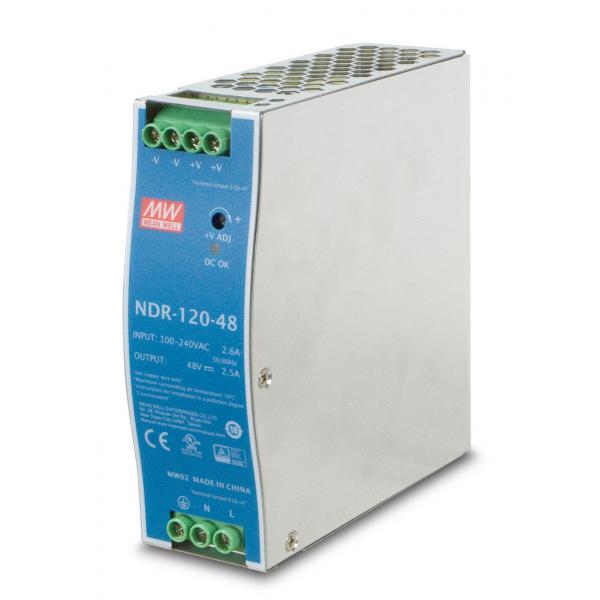 PLANET PWR-120-48 alimentatore per computer 120 W Blu, Grigio (48V, 120W Din-Rail Power - Supply [NDR-120-48, - adjustable 48-56V DC Output] - Warranty: 36M)
