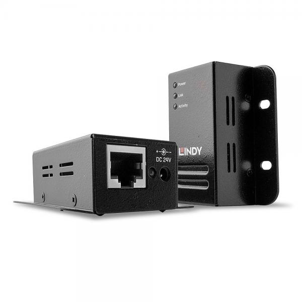 Lindy 42680 moltiplicatore di rete Ricevitore e trasmettitore di rete Nero (Usb 2.0 Cat.6 Extender 50M, - Power Over Rj45 - Warranty: 24M)