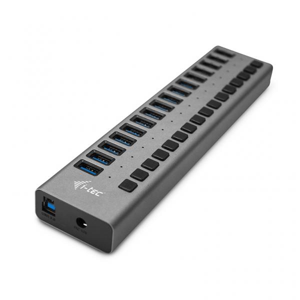 i-tec U3CHARGEHUB16 Caricabatterie per dispositivi mobili Universale Grigio AC Interno (I-TEC USB 3.0 HUB 16 PORT 90 W - I-TEC USB 3.0 HUB 16 PORT 90 W)