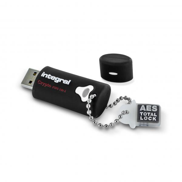 Integral INFD16GCRY3.0140-2 unità flash USB 16 GB USB tipo A 3.2 Gen 1 [3.1 Gen 1] Nero (16GB HARDWARE ENCRYPTED USB 3.0 DRIVE SECURE PASSWORD 256 AES FIPS 140-2 CRYPTO INTEGRAL)