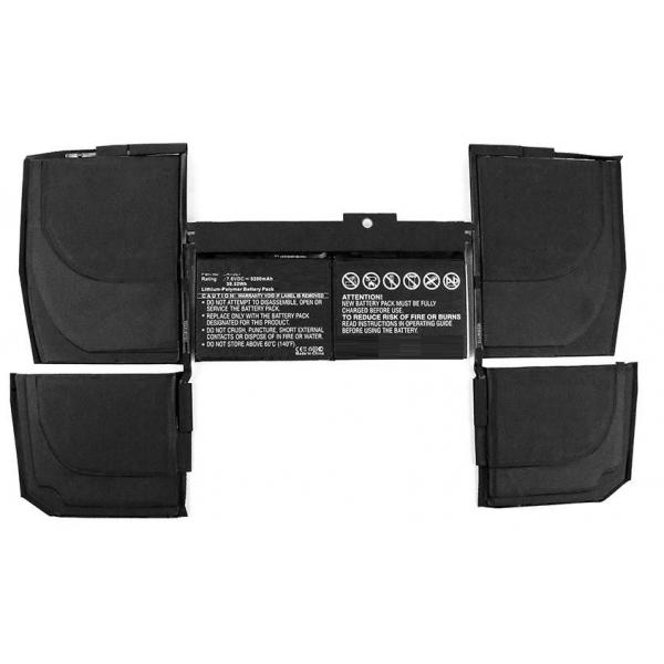 CoreParts MBXAP-BA0039 ricambio per laptop Batteria (Laptop Battery for Apple - 40.00Wh 7.6V 5260mAh 40Wh 6 - Cell Li-Pol 7.55V 5.2Ah Macbook 12 2015-2016, A1527, A1534, FQM6, A1705, - Warranty: 12M)