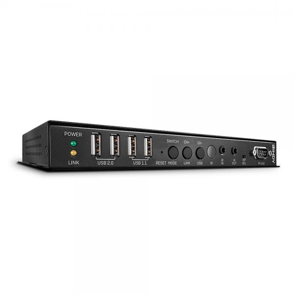 Lindy 38267 moltiplicatore AV Ricevitore AV Nero (4K HDMI USB OVER IP EXTENDER - - ECEIVER)