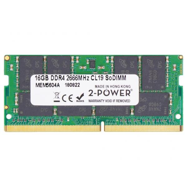 2-Power 2P-4X70R38791 memoria 16 GB 1 x 16 GB DDR4 260-pin SO-DIMM (16GB DDR4 2666MHz CL19 SoDIMM)