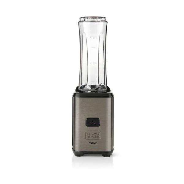 Black & Decker BXJBA350E Sbattitore con base 350 W Grigio, Trasparente (BLACK+DECKER Smoothie Blender 350W)