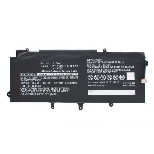 CoreParts MBXHP-BA0157 ricambio per laptop Batteria (Laptop Battery for HP 42.00Wh - 11.1V 3750mAh 42Wh Li-Pol - 11.1V 3750mAh Black, EliteBook 1040, EliteBook Folio 1040 G1, EliteBook Folio - Warran
