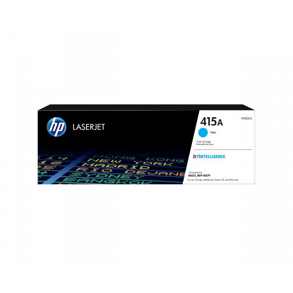 HP Cartuccia toner ciano originale LaserJet 415A (OEM HP W2031A 415A Cyan 2100 pages Original Toner)