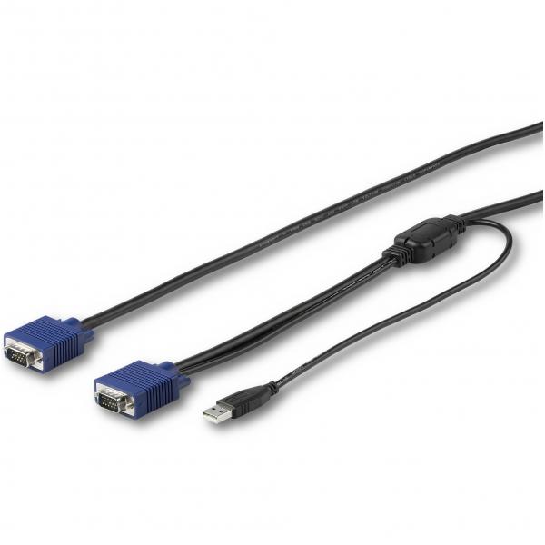StarTech.com Cavo KVM USB da 3m per Console Montabile ad Armadio Rack (10 FT. [3 M] USB KVM CABLE - - RACKMOUNT CONSOLE CABLE)