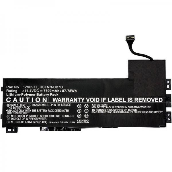 CoreParts MBXHP-BA0088 ricambio per laptop Batteria (Laptop Battery for HP 82.00Wh - 11.4V 7200mAh 82Wh Li-Pol - 11.4V 7200mAh Black, ZBook 15 G3, ZBook 17 G3 - Warranty: 12M)