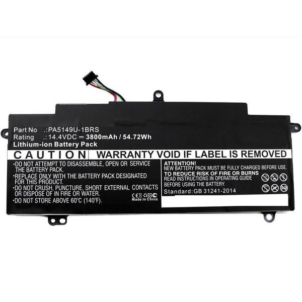 CoreParts MBXTO-BA0030 ricambio per laptop Batteria (Laptop Battery for Toshiba - 55.00Wh 14.4V 3800mAh 55Wh - Li-ion 14.4V 3800mAh Black, Tecra Z40-A-10K, Tecra Z40-A-10T, Tecra Z40-A-10X, - Warrant