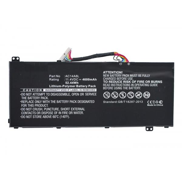 CoreParts MBXAC-BA0072 ricambio per laptop Batteria (Laptop Battery for Acer - 52.44Wh 11.4V 4600mAh 52Wh - Li-Pol 11.4V 4600mAh Black, Aspire V15 Nitro, Aspire VN7, Aspire VN7-571, - Warranty: 12M)