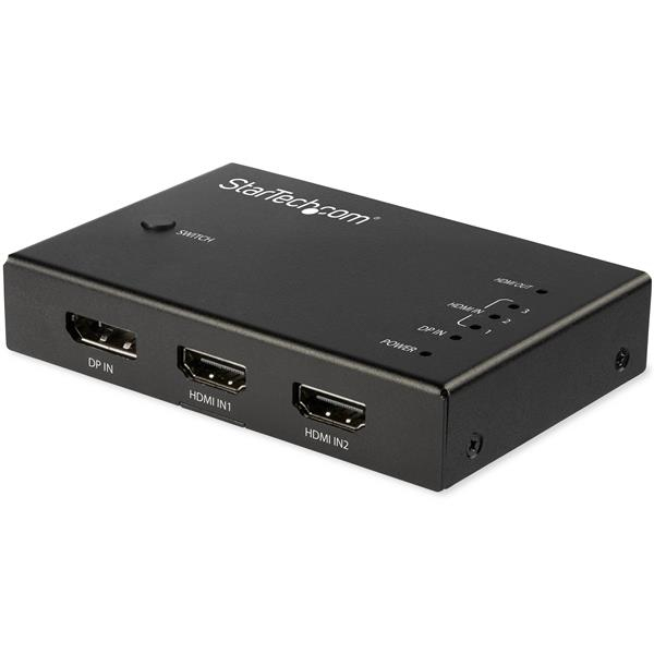 StarTech.com Switch Commutatore a 4 porte HDMI - 3x HDMI e 1x DisplayPort - 4K 60Hz (4 PORT HDMI VIDEO SWITCH - 3XHDMI 1X DISPLAYPORT 4K 60HZ)