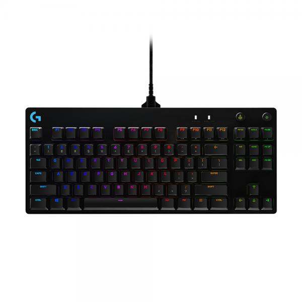 Logitech G Tastiera gaming meccanica PRO, design ultraportatile senza tastierino numerico, cavo micro-USB rimovibile, tasti con retroilluminazione RGB LIGHTSYNC da 16,8 milioni di colori (G PRO MECHA