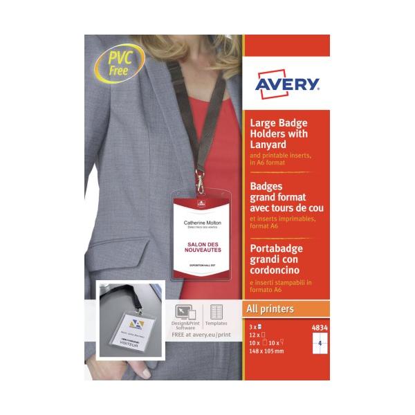 Avery 4834 badge e porta badge Supporto per badge (Avery 4834 badge og badgeholder Emblem)
