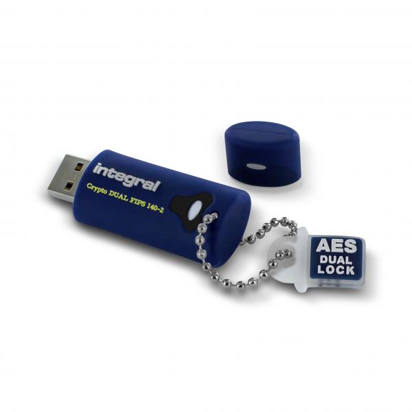 Integral INFD16GCRYDL3.0140-2 unità flash USB 16 GB USB tipo A 3.2 Gen 1 [3.1 Gen 1] Blu (16GB HARDWARE ENCRYPTED USB 3.0 DRIVE SECURE DUAL PASSWORD ADMINUSER 256 AES FIPS 140-2 CRYPTO INTEGRAL)