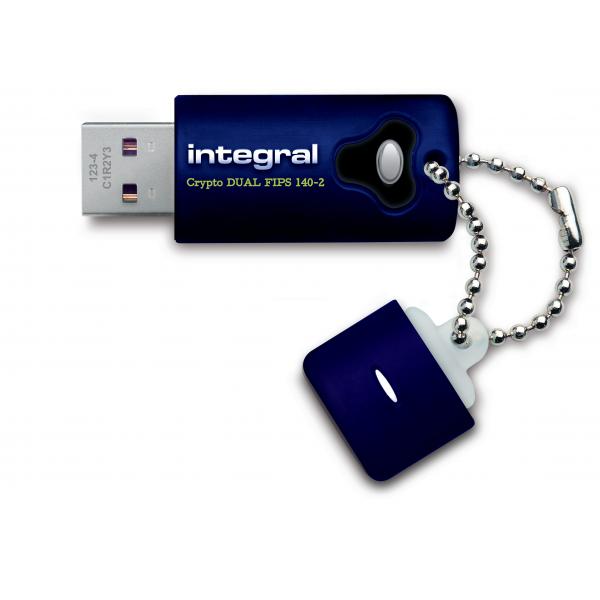 Integral INFD4GCRYDL3.0140-2 unità flash USB 4 GB USB tipo A 3.2 Gen 1 [3.1 Gen 1] Blu (4GB HARDWARE ENCRYPTED USB 3.0 DRIVE SECURE DUAL PASSWORD ADMINUSER 256 AES FIPS 140-2 CRYPTO INTEGRAL)