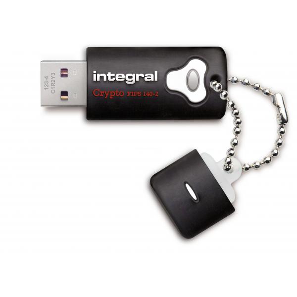 Integral INFD4GCRY3.0140-2 unità flash USB 4 GB USB tipo A 3.2 Gen 1 [3.1 Gen 1] Nero (4GB HARDWARE ENCRYPTED USB 3.0 DRIVE SECURE PASSWORD 256 AES FIPS 140-2 CRYPTO INTEGRAL)
