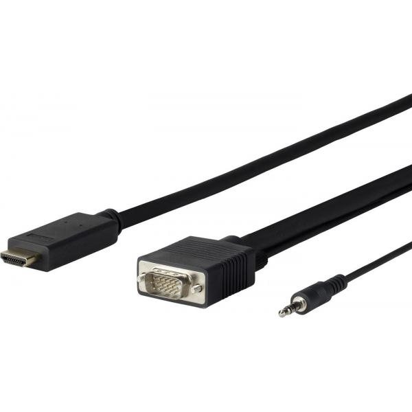 Vivolink PROHDMIVGA5 cavo e adattatore video 5 m HDMI tipo A [Standard] VGA [D-Sub] + 3.5mm Nero (PRO HDMI TO VGA + AUDIO - . - Warranty: 1188M)